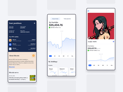 Crypto Exploration app crypto mobile nft product ui