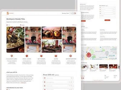 Hosting Experience Details arab design booking booking experience design experience experience details family guest hosting hosting experience hosting website location product design travel traveller ui uiux ux web design website