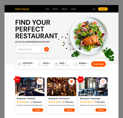 Hoch Havat graphic design landing landing page ui uiux web