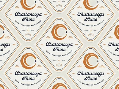Chattanooga Shine Labels alcohol badge branding c chattanooga feather label logo moonshine shine tennessee