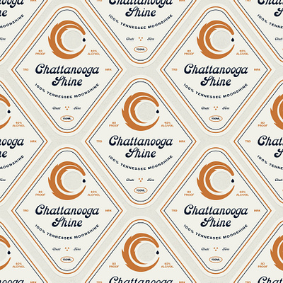 Chattanooga Shine Labels alcohol badge branding c chattanooga feather label logo moonshine shine tennessee