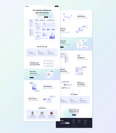 Source ~ Pages beautiful dashboard design feature page landing page product page technology ui website