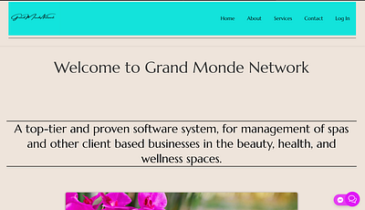 Web design and content design for Grand Monde Network, a CRM branding content design copywriting web design