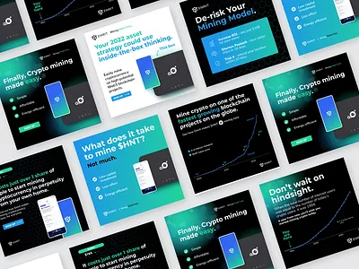 Cryptomining Social Ads ads art branding clean design graphic design minimal reddit ads social ads social media tech typography