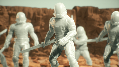 The pixels must flow... cinema4d dune sci fi u render