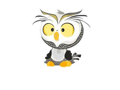 Baby owl - Niko design graphic design illustration vector
