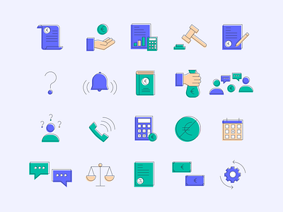 Illustration set / KTI Laskutus branding design graphic design icon icons illustration illustrations logo product ui ux vector