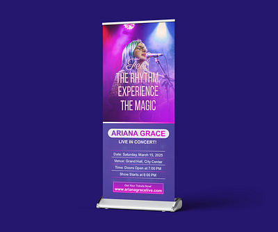 Music Event Roll-up Banner/ Retractable/ Pull-up Banner bannerdesign concertvibes creativedesign custombanner customprinting displaybanner eventbranding eventmarketing livemusic marketingmaterials musicevent musicexperience musicfestiva musiclovers musicpromo printdesign pullupbanner retractablebanner rollupbanner showcaseyourtalent