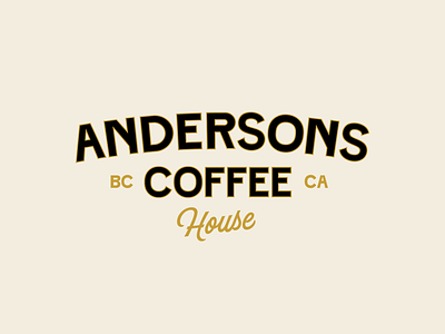 Custom Type (Anderson's Coffee) - Logo Design branding coffee coffee house coffee shop lockup logotype sign signage type lockup vintage lockup vintage logo vintage window window decal