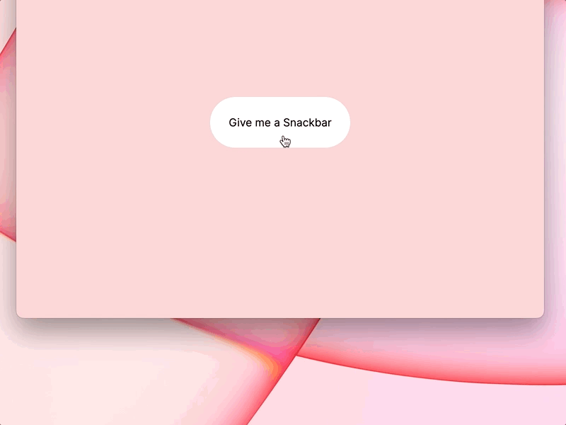 Timid Snackbar animation 3d animation interface intro motion outro snackbar status ui