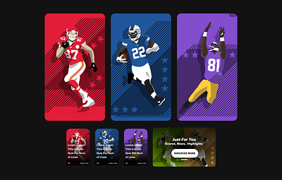 NFL App Background Concepts app branding illustration