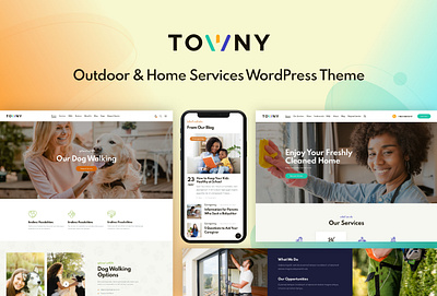 Towny - Outdoor & Home Services WordPress Theme design illustration logo web design web development webdesign woocommerce wordpress wordpress theme wordpress themes