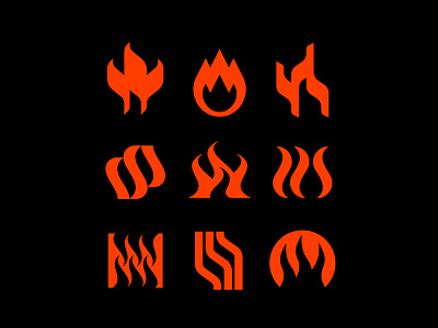 Fire icons ash beacon burn camp campfire fire flames icon icon set iconography logo nature smolder smores symbol torche volcano