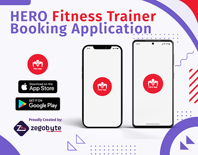 HERO Fitness Trainer Booking Application adobe xd android figma fitness fitness app fluter gym gymtrainer health ios trainer ui ux