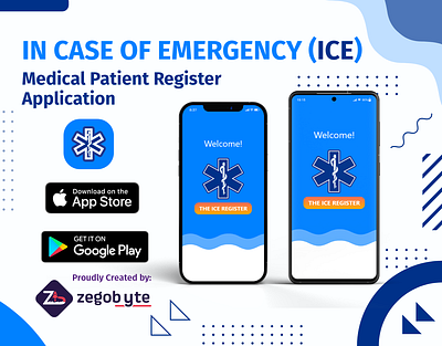 IN CASE OF EMERGENCY (ICE) Register Application adobe xd android app app design design figma ios medicine ui uiux ux