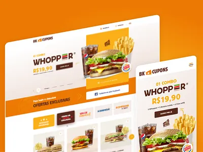 Burguer King Cupons Redesign ui user interface ux web design