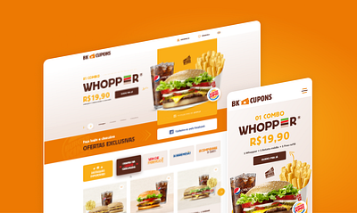 Burguer King Cupons Redesign ui user interface ux web design