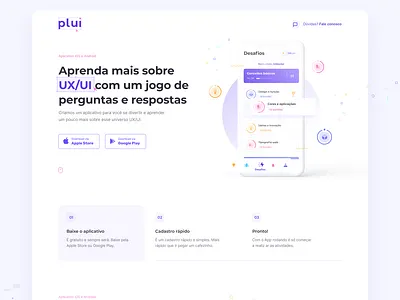 Plui App & Landing Page Design design ui user interface ux web design