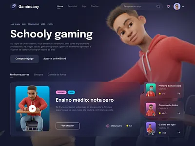 Gaminsany ui user interface ux web design