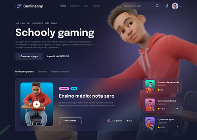 Gaminsany ui user interface ux web design