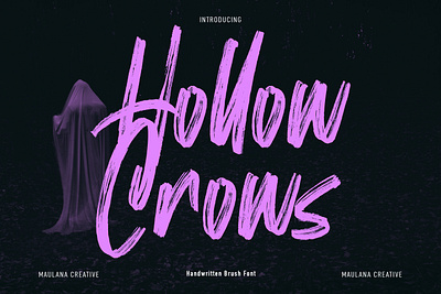 Hollow Crows Handwritten Brush Font 3d animation branding brush design font fonts graphic design handwritten illustration logo motion graphics nostalgic ui