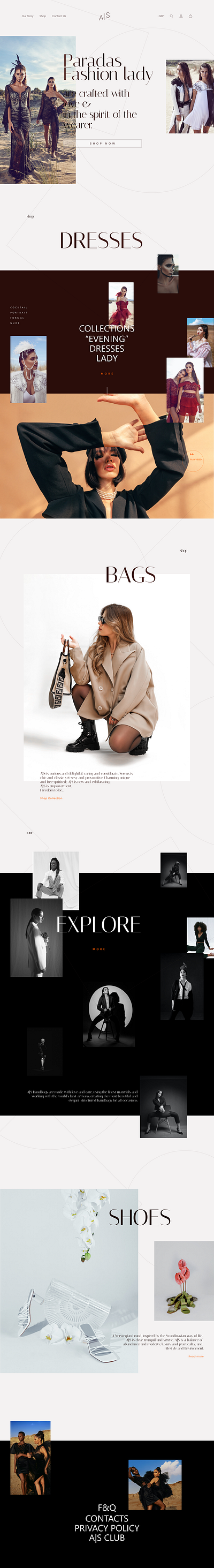 Fashion landing creative design logo ui uidesign ux uxdesign website