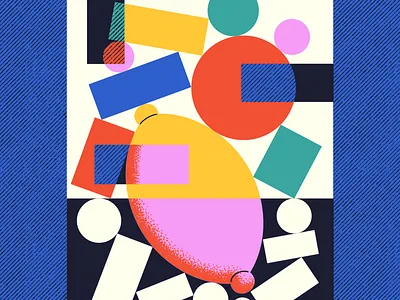 Lemon colorful fun geometric grain happy ill illustration lemon shapes texture upbeat vibrant vivid