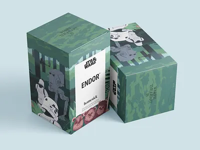 Homesick x Star Wars: Endor chewbacca endor ewoks forest hand drawn hans solo illustration packaging pencil princess leia retro star wars stormtroopers texture vintage