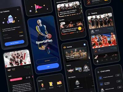 Sports Fan Mobile App Design android app game ios app mobile app players sports app ui ux design