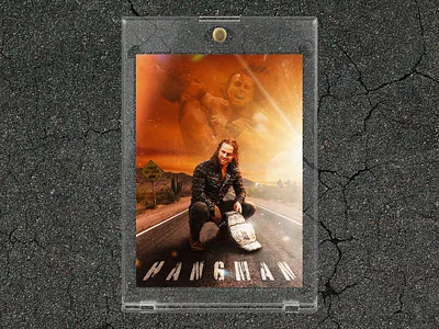 Hangman Adam Page | AEW Wrestling Design adam page aew all elite wrestling concept design hangman mockup photoshop product design sports sports card sports design wrestling wrestling design