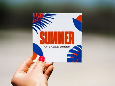Summer Card Design card church custom design events foral graphic design invite summer tropical typography