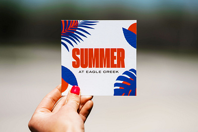 Summer Card Design card church custom design events foral graphic design invite summer tropical typography