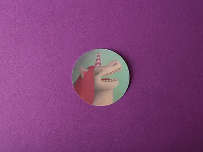 custom art sticker rounded shape branding customstickers design sticker unicorn stickers