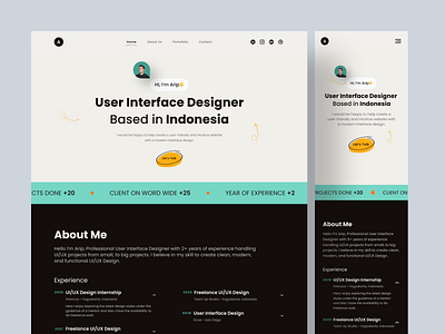 Arip - Personal Portofolio agency website apps branding company profile hero section interface landing page personal portofolio portofolio uiux web design