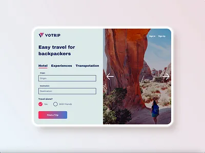 011 UI Series #3 Travel Platform Landing Page app branding design icon illustration landing page logo nice platform ui uiux ux website