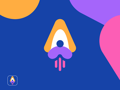 A+ROCKET LOGO DESIGN | FLAT LOGO a logo a rocket logo brand identity creative logo design flat logo flat rocket logo logo logo design minimal logo minimalist logo modern logo modern rocket logo professional logo rocekt icon rocket icon rocket logo rocket logotype