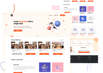 Education app design illustration ui ux website