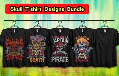 💀☠️ Skull T Shirt Designs Bundle 💀☠️