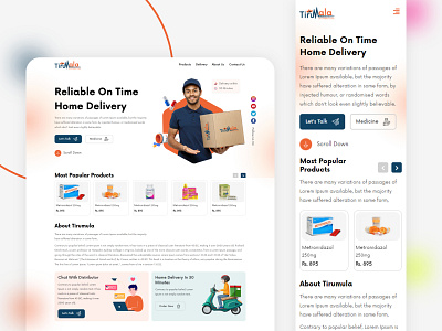 Medical distributor website design animation delivery design doctor graphic design healthcare illustration landing page medical website medicine medicine delivery motion graphics ui vector website design