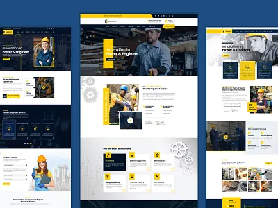 Industry and factory WordPress Theme blog branding corporate digital elementor factory industrial industry landingpage modern service template ui ux webdesign website wordpress