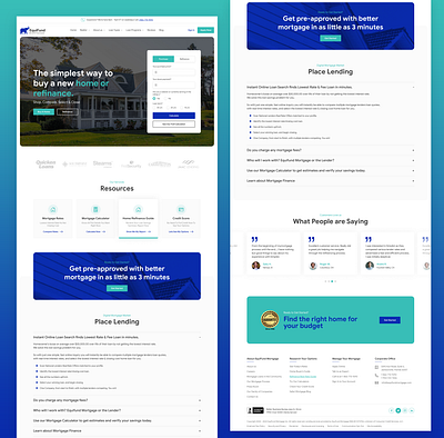 Mortgage landing page UI design app design landing page landing page design mortgage mortgage landing page ui design