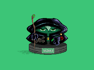 Wizarx™ - Pixel Art character design digital painting graphic design illustration pixel art