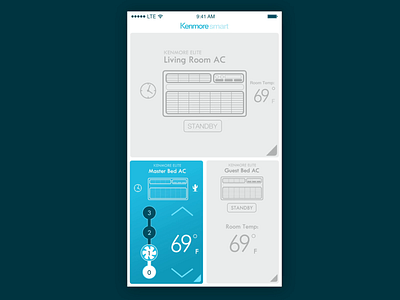 Kenmore Smart Home Mobile Card UI Animation animation motion motion graphics product design smart smarthome