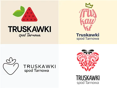 Truskawki spod Tarnowa /alternatywne logo design illustrator logo minimalist