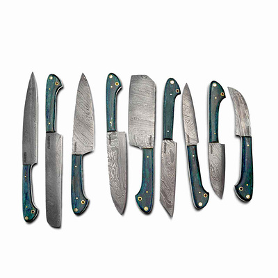 Chef Complete Nine Knives Set chef knife complete knife set cooking knife damascus knife kitchen kitchen knife knife knives knives set