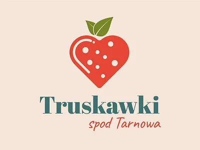 Truskawki spod Tarnowa /logo design illustrator logo minimalist