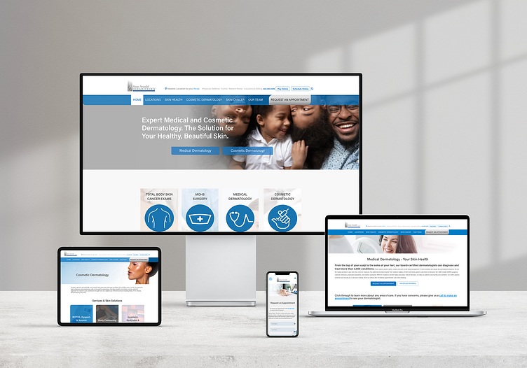 site Design Anne Arundel Dermatology by Hope Silbak on Dribbble