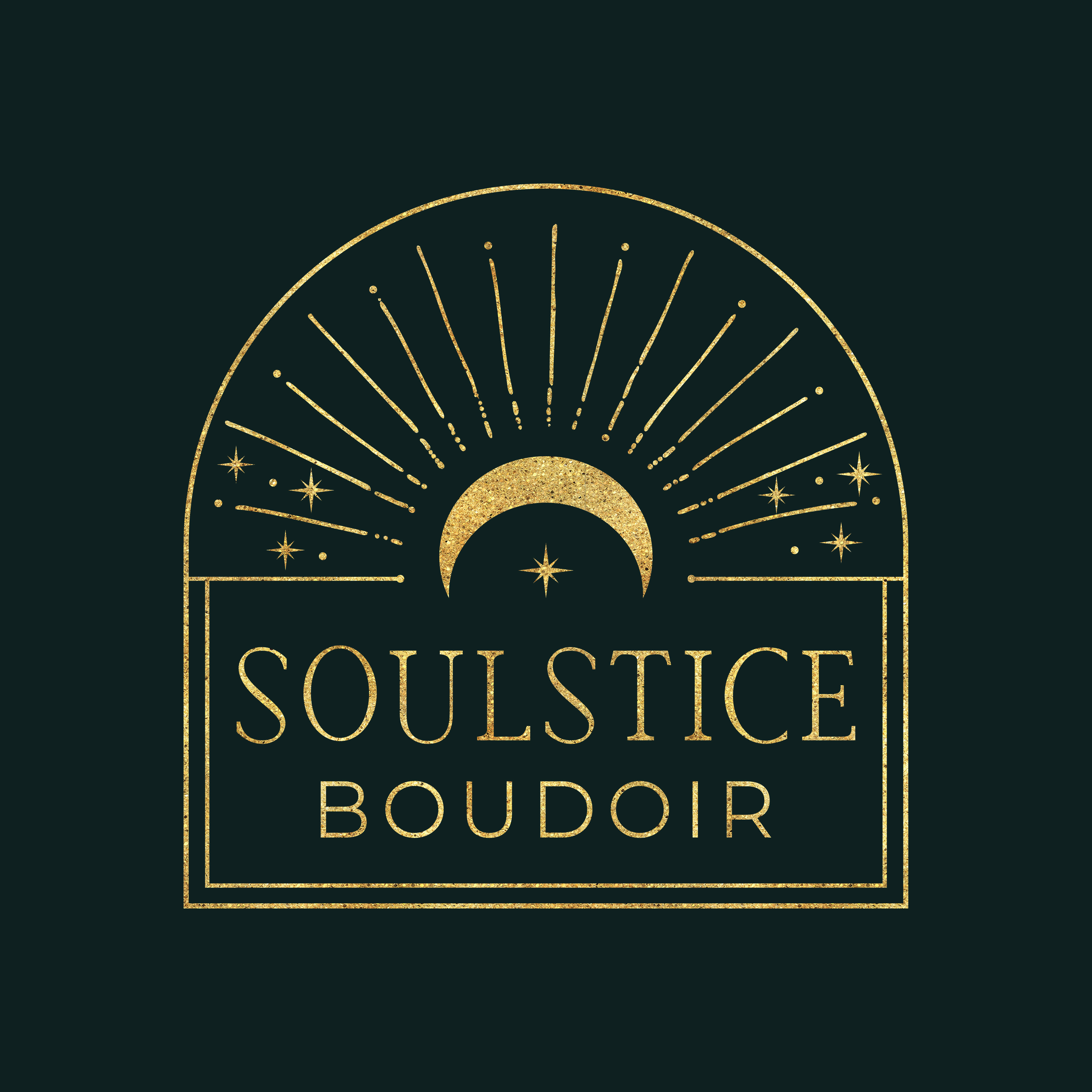 Soulstice Boudoir Logo balmoon bohemian boho graphic design halo illustrator logo montserrat moon photography serif font star sun vector