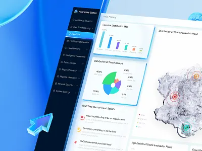 Phone Scam Dashboard chart dashboard map menu