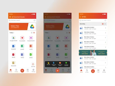 All Document Reader APP Concept 3d app deisgn design document reader app home screen illustration logo strap typography ui ux vector